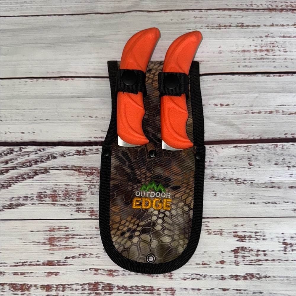Orange and Brown Camouflage Tool Sheath for Outdoor Use - NWOT